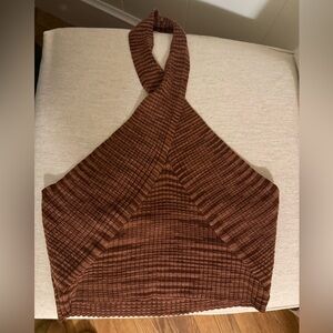 Ribbed Halter Crop Top